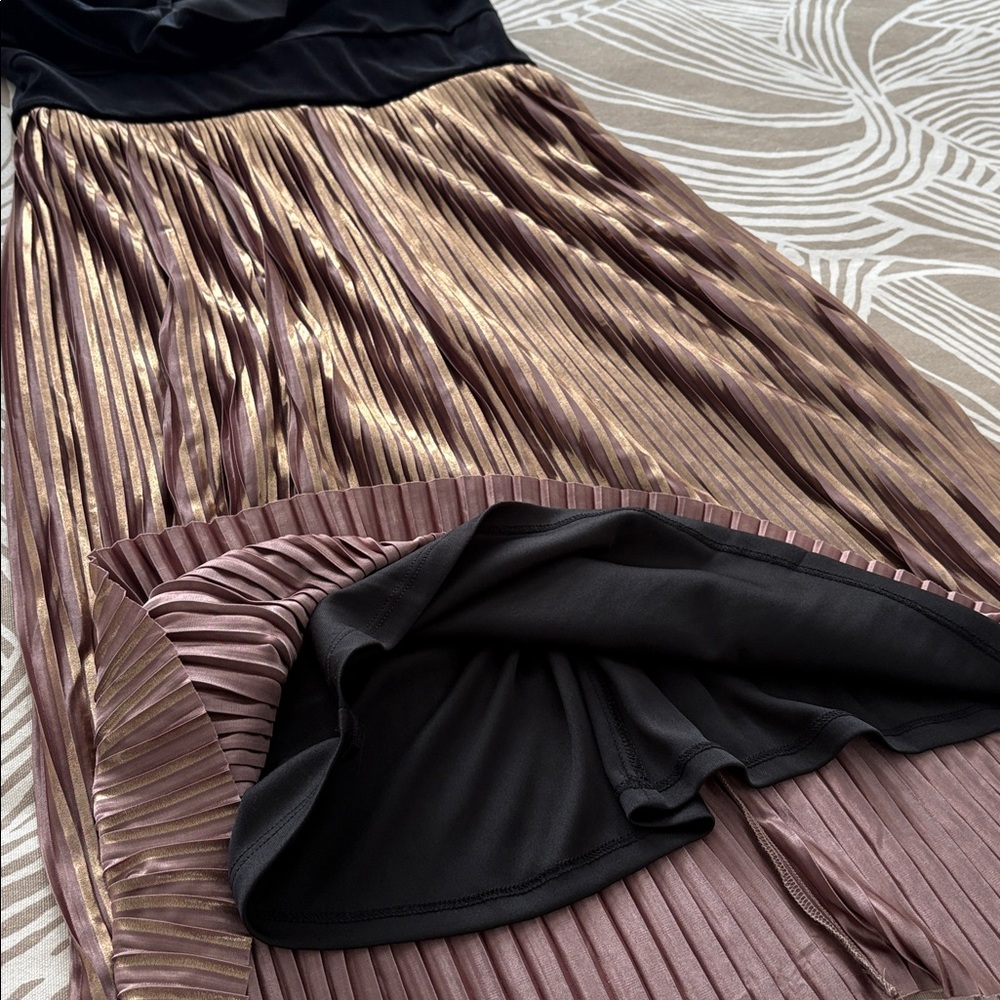 LUXOLOGY black/gold midi dress - Picture 4 of 9